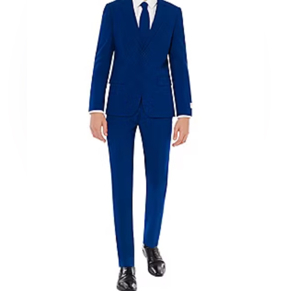 OppoSuits Blue Modern Slim-Fit Suit NIB